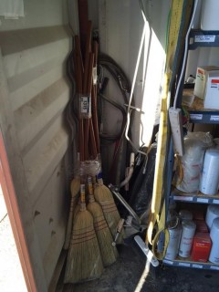 Lot of Brooms and Truck Accessories. ** LOCATED IN SEXSMITH**