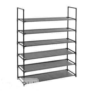 STUDIO 3B(TM) 6-TIER FABRIC SHOE RACK IN BLACK