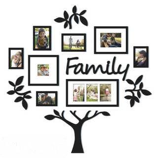 WallVerbs(TM) 13-Piece "Family" Tree Set in Black