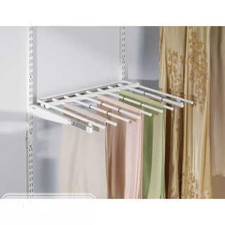 RUBBERMAID(R) 7-ROD SLIDING PANTS RACK FOR CLOSET ORGANIZER IN WHITE