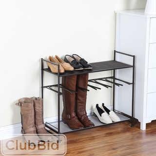 STACKABLE BOOT AND SHOE RACK IN BRONZE                                                              
