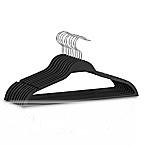 .ORG NON-SLIP 10-PACK SLIM PLASTIC HANGERS IN BLACK                                                 