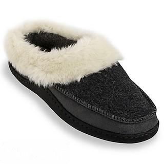 LOFT LIVING SIZE XL WOMEN'S MEMORY FOAM THICK CUFF SLIPPERS IN GREY                                 