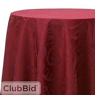 Autumn Scroll Damask 70-Inch Round Tablecloth in Wine