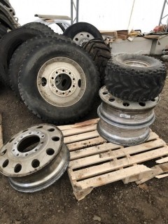 Lot of Tires and Rims. **LOCATED IN SEXSMITH*