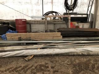 Lot of Hose, Steel, Channel, etc. **LOCATED IN SEXSMITH*