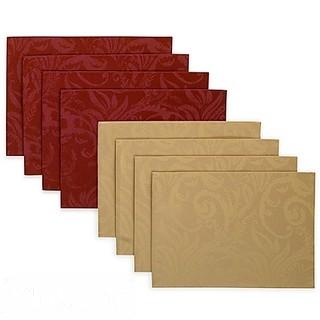 AUTUMN SCROLL DAMASK NAPKINS IN BRONZE (SET OF 4)                                                   