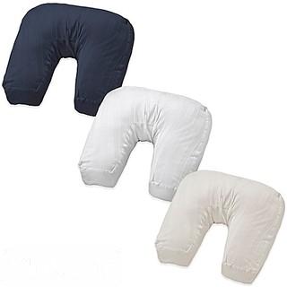 BEDDING ESSENTIALS(TM) COTTON DOBBY ROUND NECK PILLOW PROTECTOR IN NAVY                             