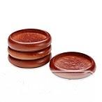 WAXMAN CHERRY WOOD CASTOR CUPS (4-PACK)                                                             