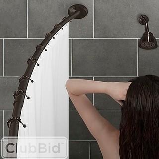 ALUMIA(TM) SINGLE CURVED SHOWER ROD IN OIL RUBBED BRONZE