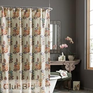 CROSCILL(R) MOSAIC LEAVES 70-INCH X 72-INCH FABRIC SHOWER CURTAIN