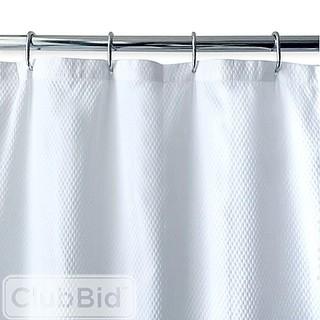 ELLA MICROFIBER 70"X72" SHOWER CURTAIN LINER IN WHITE