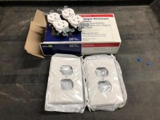 Lot of Wall Plates and Tamper Resistant Outlets.