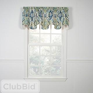 TUSCANY SCALLOP VALANCE IN BLUE                                                                     