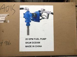 New 12V 20 GPM Fuel Transfer Pump.
