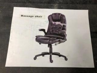 New Black Office Massage Chair Executive Computer Chair Heat.