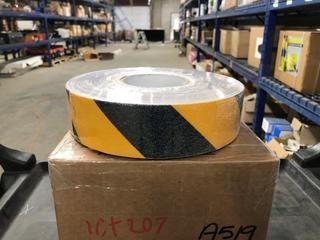 (2) Rolls of 2" x 30m. Black & (2) Rolls of 2" x 30m. Black & Yellow Anti-Slip Adhesive Tape.