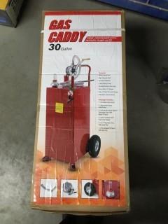 Gas Caddy Tank Container w/Rotary Pump 30 Gallon.