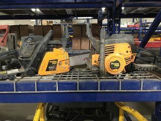 Lot of (2) Poulan Pro Chain Saw 50cc.