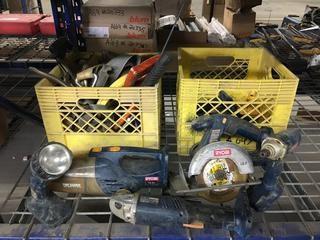 Lot of Miscellaneous Hand Tools and Ryobi Power Tools.