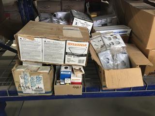 Lot of Miscellaneous Light Bulbs, Switch Plates, Weather Proof Covers.