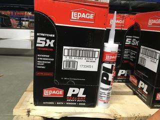 Lot of (48) Lepage PL Sealant Heavy Duty White.