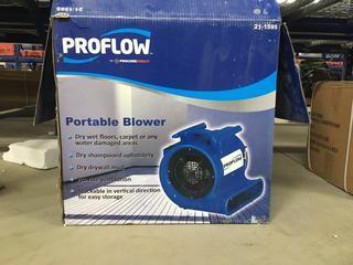 Proflow Portable Blower 3 Speeds & Rotary Switch 120V.