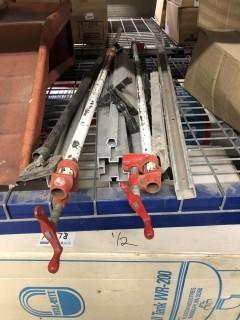 Lot of Assorted Bench Clamps & Table Saw Fences.