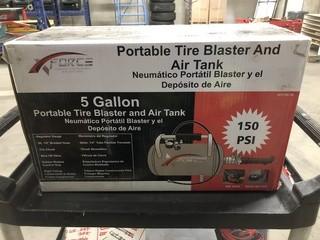 Portable Tire Blaster and Air Tank.