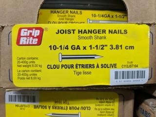 Lot of (6) Joist Hanger Nails 10 1/4" Gauge.