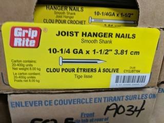 Lot of (6) Joist Hanger Nails 10 1/4" Gauge.