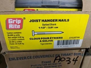 Lot of (6) Joist Hanger Nails 10 1/4" Gauge.