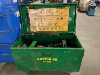 Greenlee Tool Box c/w Greenlee Cable Pulling Machine.