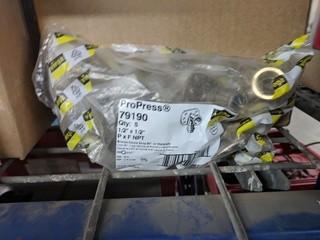 Lot of Assorted  1/2" Bronze 90 Degree Elbows.