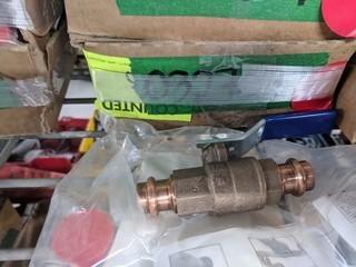 Lot of Assorted 1/2" Bronze Ball Valves.