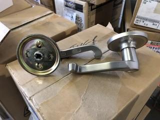 Selling Off Site: Lot of Approx. (47) Weiser Lock Valencia Right & Left Hand Dummy Lever Satin Nickel.