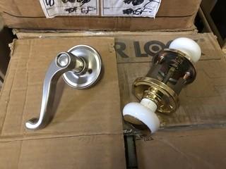 Selling Off Site: Lot of Approx. (55) Weiser Lock Door Knobs & Door Handles.