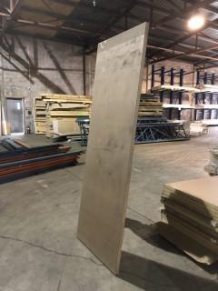 Selling Off Site: Lot of (4) Miscellaneous Raw Hard Board Doors Various Sizes.