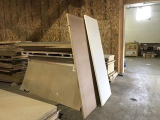 Selling Off Site: Lot of (3) Miscellaneous Raw Hard Board Doors Various Sizes.