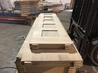 Selling Off Site: Lot of (4) Panel Shaker Doors Solid Core Various Sizes.