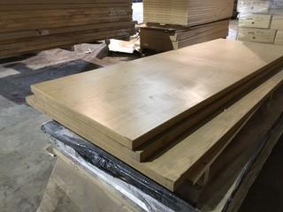 Selling Off Site: Lot of (3) Oak Doors Solid Core Various Sizes.