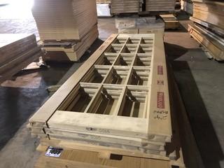 Selling Off Site: Lot of (4) Three Panel Shaker Doors & (3) Fifteen Panel Shaker Doors  80" x 28" x 1 3/8".