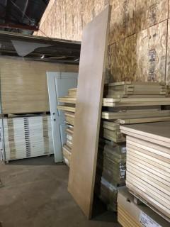 Selling Off Site: Lot of (2) Raw Hardboard Doors Solid Core 102" x 30" x 1 3/8".