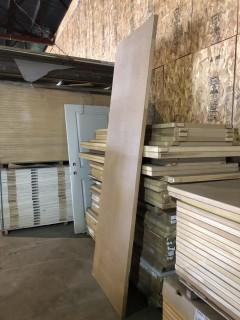 Selling Off Site: Lot of (5) Raw Hardboard Doors Hollow Core 93 1/2" x 32" x 1 3/8".