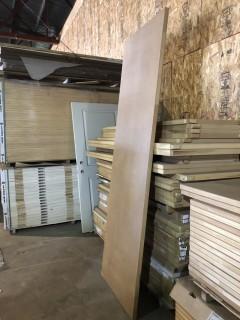 Selling Off Site: Lot of (5) Raw Hardboard Doors Solid Core 96" x 32" x 1 3/8".