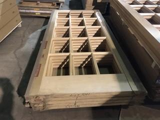 Selling Off Site: Lot of (5) Oak 15 Light Panel Doors 80" x 36" x 1 3/8".