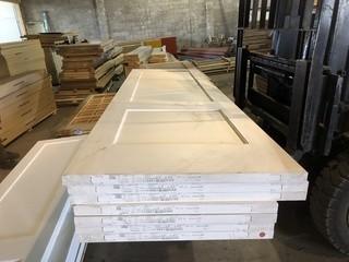 Selling Off Site: Lot of (7) Two Panel Shaker Doors Various Sizes.