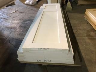 Selling Off Site: Lot of (8) Two Panel Shaker Doors Various Sizes.