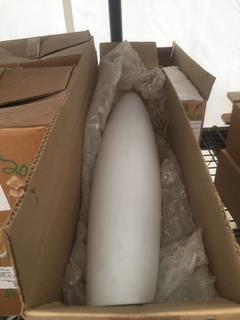 Lot of (2) Wall Sconces White Glass.