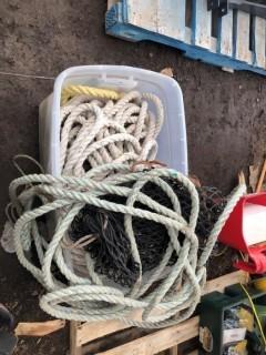 Lot of Assorted Rope.